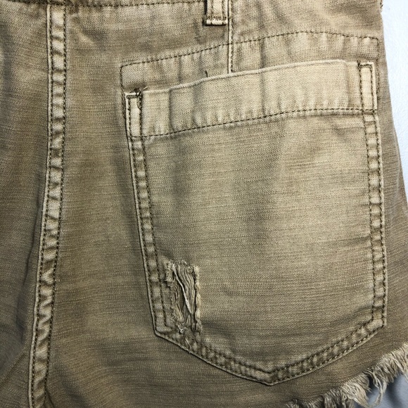 Free People High Rise Button Front Cut off Shorts - Picture 7 of 8